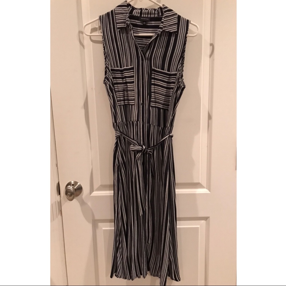 Who What Wear Collared Striped Dress